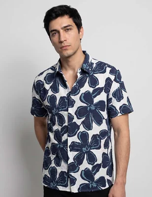 Camisa casual Rodd & Gunn de algodón manga corta para hombre