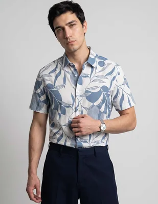 Camisa casual Rodd & Gunn de algodón manga corta para hombre