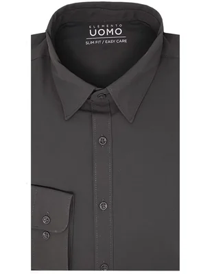 Camisa formal elemento uomo mezcla de materiales manga larga para hombre