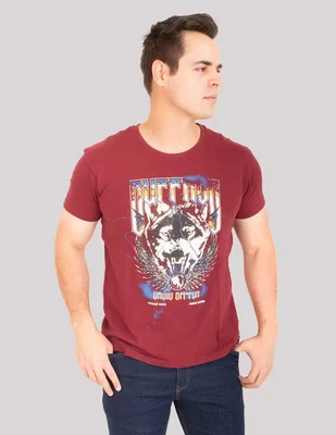 Playera Buffalo Jeans David Bitton cuello redondo para hombre