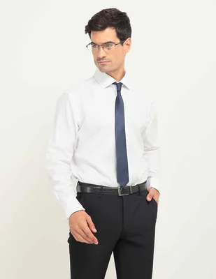 Camisa de vestir Calderoni de algodón manga larga para hombre