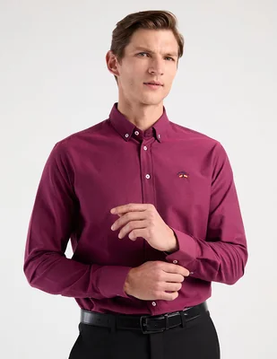 Camisa business casual Spagnolo de algodón manga larga para hombre