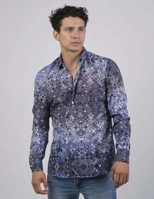 Camisa casual Benziny manga larga para hombre