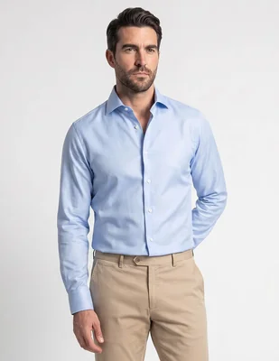 Camisa de vestir Calderoni de algodón manga larga para hombre