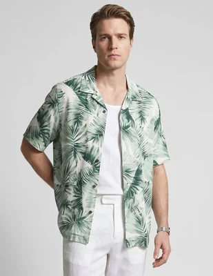 Camisa casual cubavera manga corta para hombre
