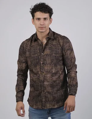Camisa casual Benziny manga larga para hombre