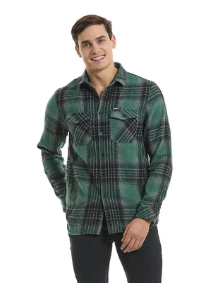 Camisa casual Buffalo Jeans David Bitton de algodón manga larga para hombre