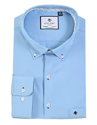 Camisa de vestir Michel Blanc manga larga para hombre