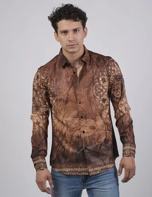 Camisa casual Benziny manga larga para hombre