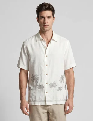 Camisa casual cubavera manga corta para hombre