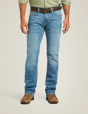 Jeans bota Ariat deslavado para hombre