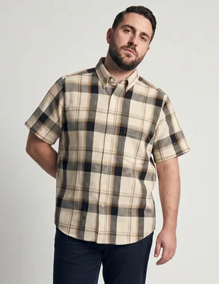 Camisa casual Regent Street de algodón manga corta para hombre