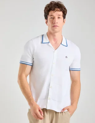 Camisa casual Original Penguin de algodón manga corta para hombre