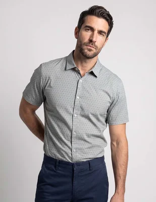 Camisa Jbe de algodón manga corta para hombre