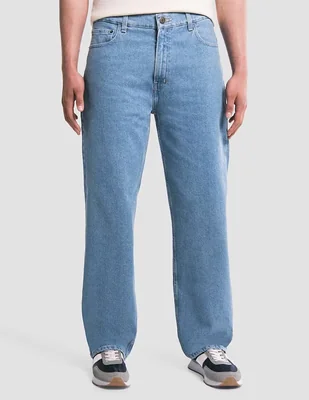 Jeans relaxed baggy Oggi Jeans lavado bleach para hombre