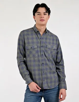 Camisa casual Supply manga larga para hombre