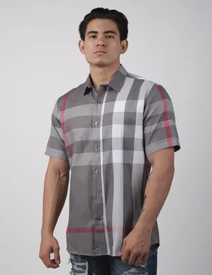 Camisa casual Benziny de algodón manga corta para hombre