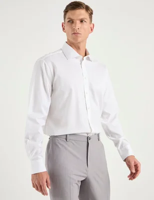 Camisa formal calderoni de algodón manga larga para hombre