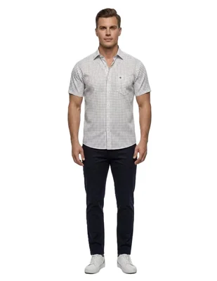 Camisa casual michel blanc manga corta para hombre