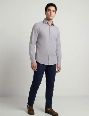 Camisa business casual Scappino manga larga para hombre