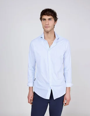 Camisa casual el ganso manga larga para hombre