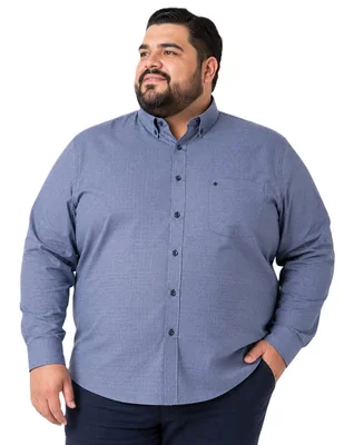 Camisa casual michel blanc de algodón manga larga para hombre