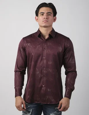 Camisa casual Benziny de algodón manga larga para hombre