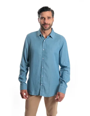 Camisa casual kenneth cole manga larga para hombre