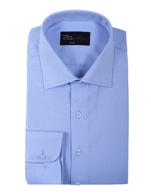 Camisa de vestir L.P.C.de algodón manga larga para hombre