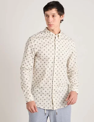 Camisa casual scotch & soda de algodón manga larga para hombre