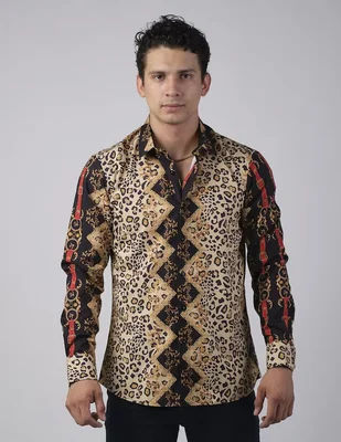 Camisa casual Benziny manga larga para hombre