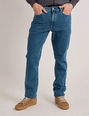Jeans straight Scappino lavado claro para hombre