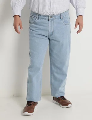 Jeans straight Regent Street lavado claro para hombre