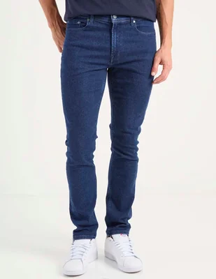 Jeans straight Scappino lavado obscuro para hombre