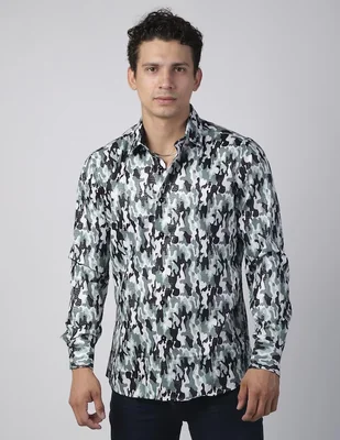 Camisa casual Benziny manga larga para hombre