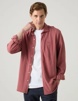 Camisa casual Scotta de algodón manga larga para hombre