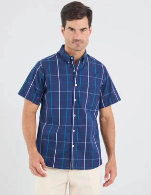 Camisa casual regent street manga corta para hombre