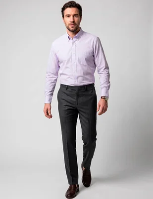 Camisa casual izod de algodón manga larga para hombre