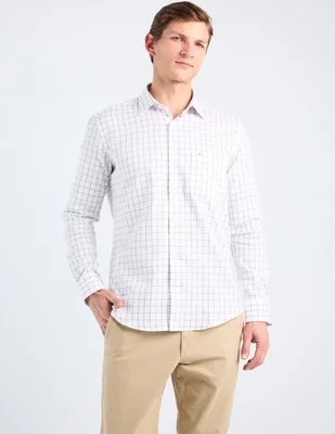Camisa casual Scappino de algodón manga larga para hombre