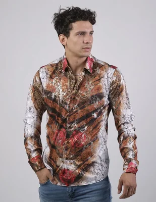 Camisa casual Benziny manga larga para hombre