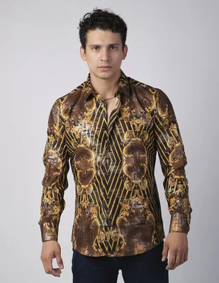 Camisa casual Benziny manga larga para hombre
