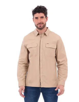 Camisa casual Buffalo Jeans David Bitton de algodón manga larga para hombre