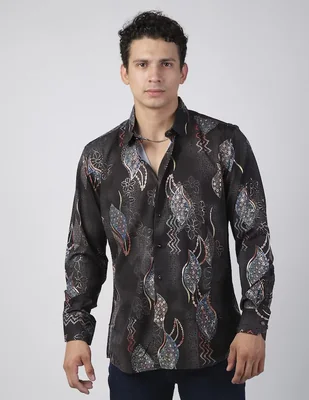 Camisa casual Benziny manga larga para hombre
