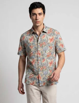 Camisa casual Rodd & Gunn de algodón manga corta para hombre