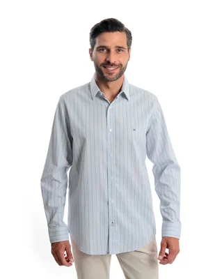 Camisa casual kenneth cole de algodón manga larga para hombre