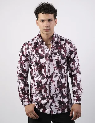 Camisa casual Benziny de algodón manga larga para hombre