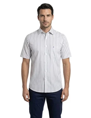 Camisa casual michel blanc manga corta para hombre