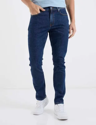 Jeans straight Scappino lavado obscuro para hombre
