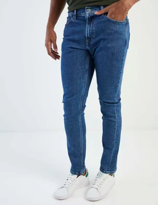 Jeans straight Scappino lavado obscuro para hombre