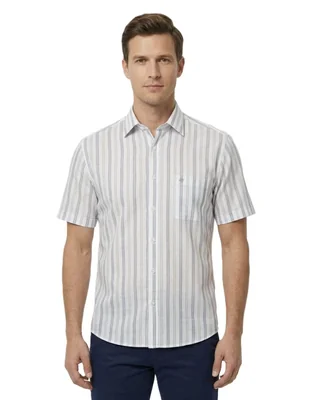 Camisa casual michel blanc manga corta para hombre